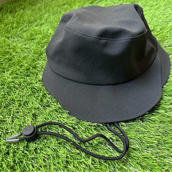 Lululemon Wide Brim Bucket Hat Strap Black Drawcord Extra Shade Sun Size M/L - Picture 8 of 11